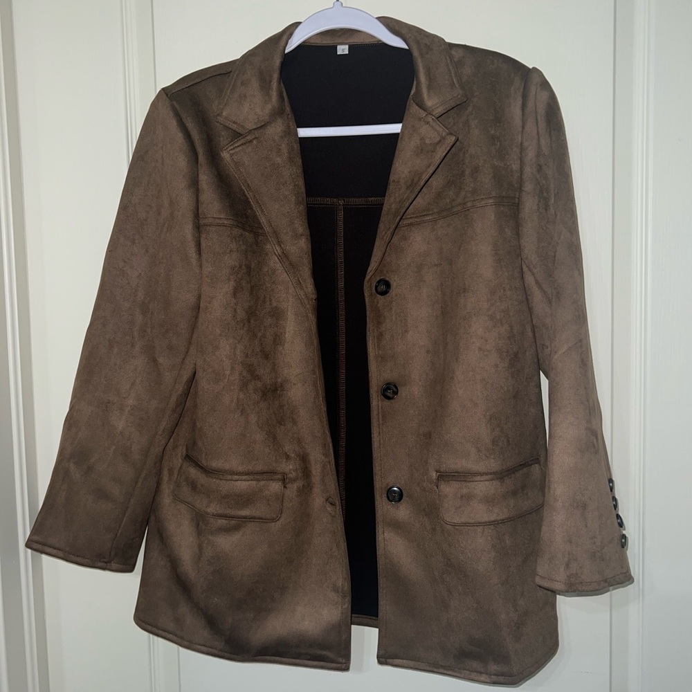 Faux Suede Babbitt Blazer LIKE NEW
